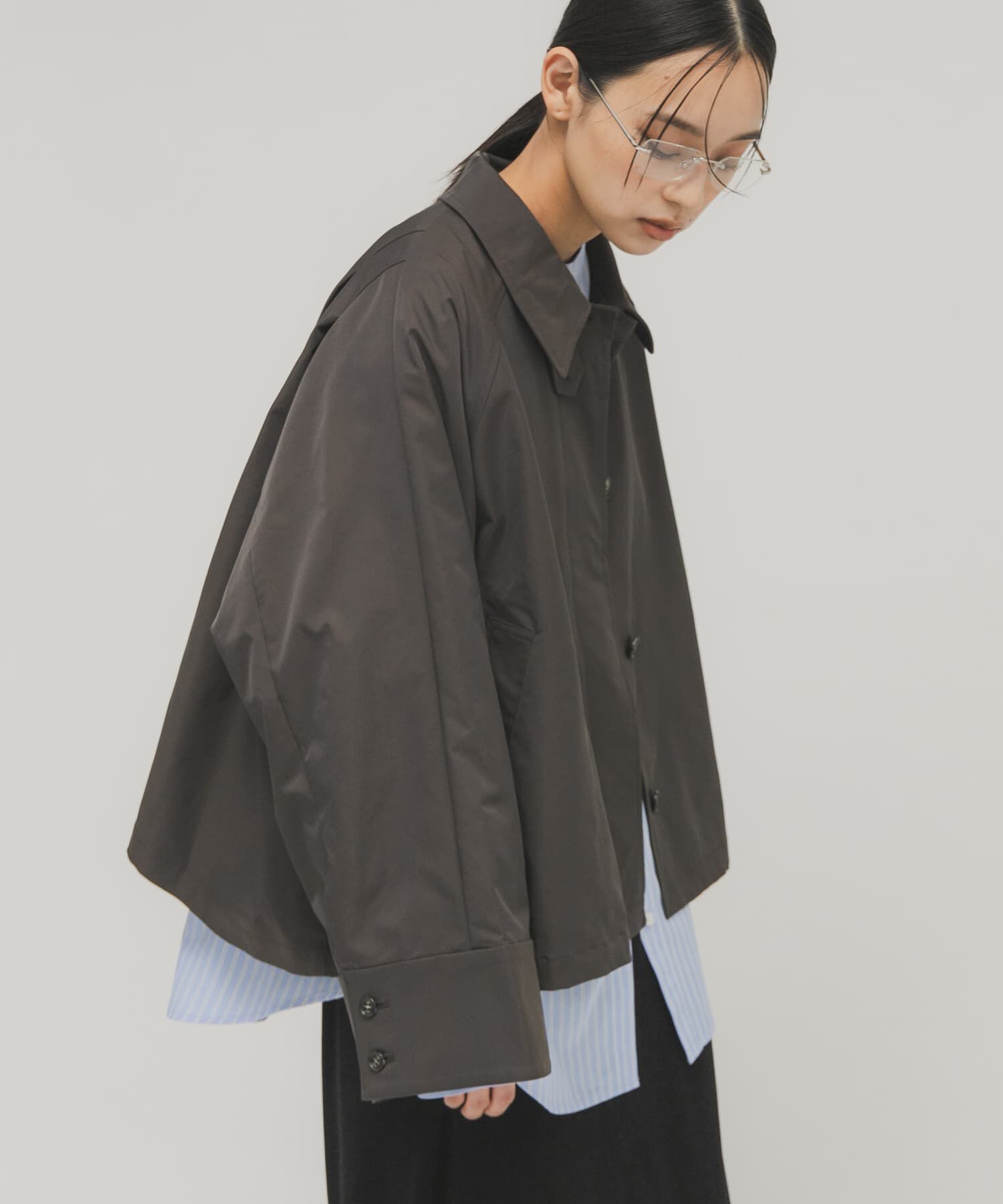  「ステンカラーマントコート」|ステンカラーコート|