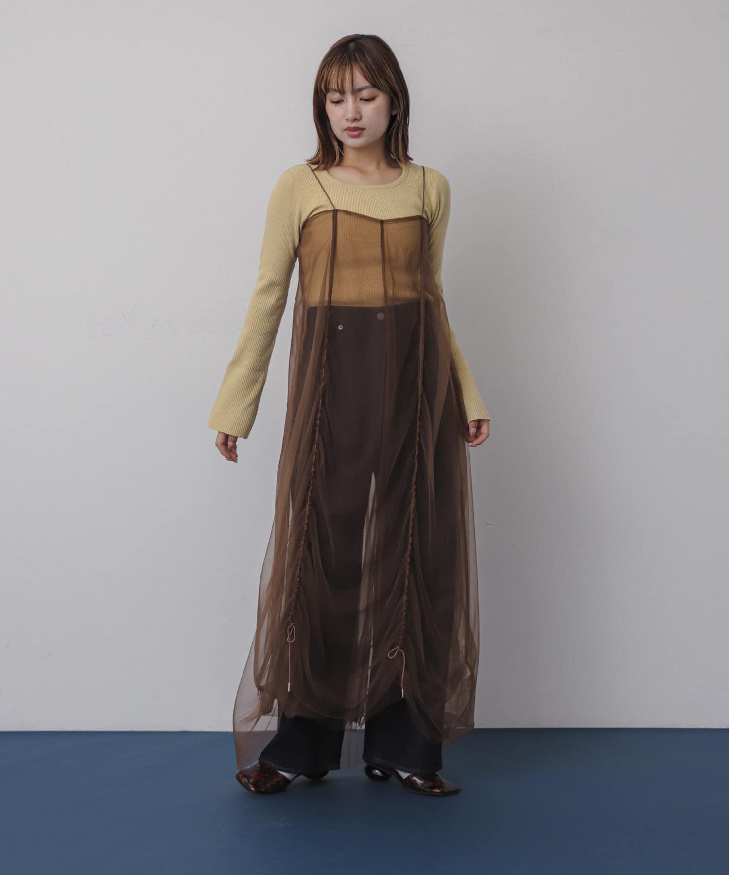 SENSE OF PLACE by URBAN RESEARCH「チュールレイヤードキャミワンピース」|ワンピース|