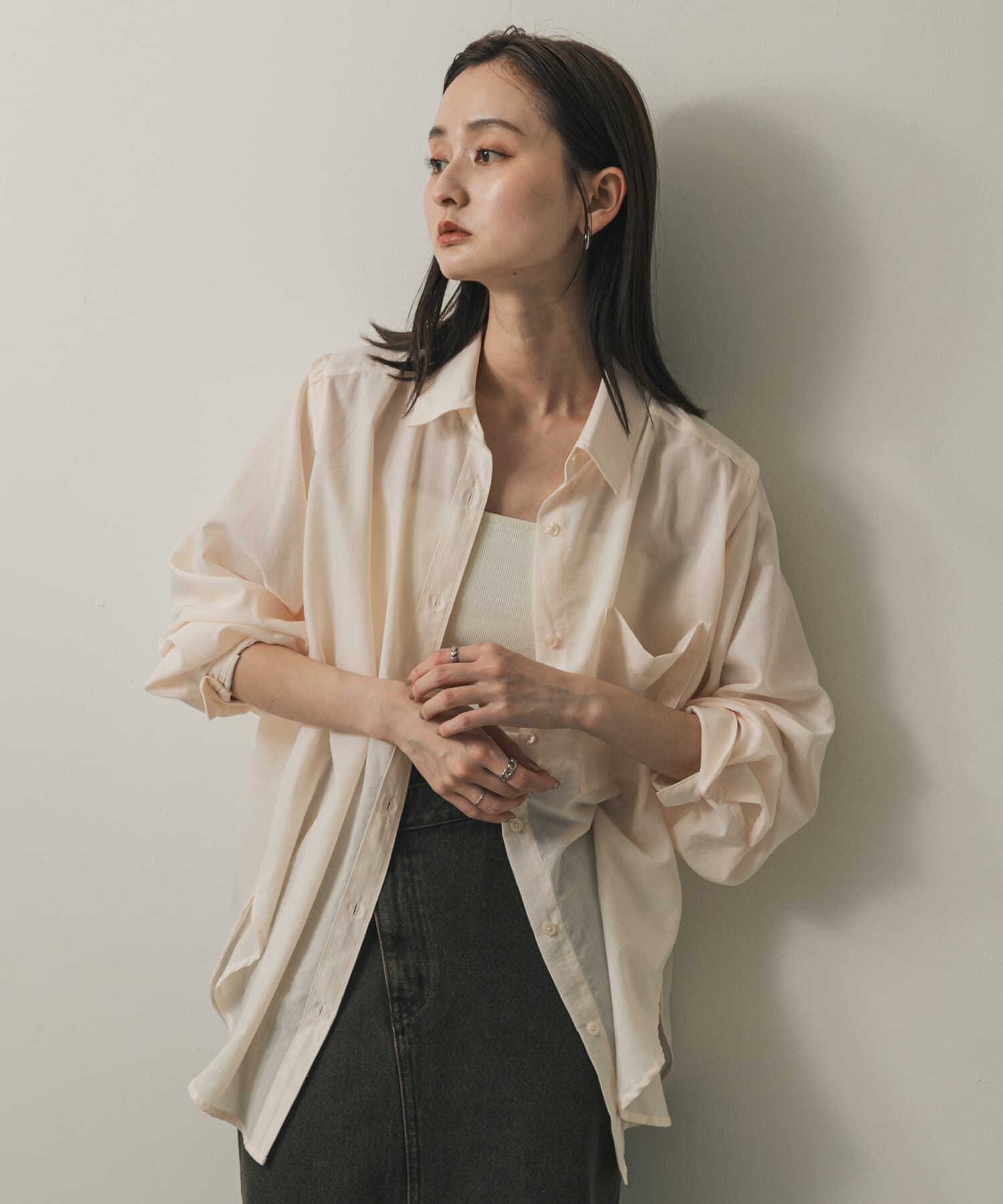 SENSE OF PLACE by URBAN RESEARCH「リネンライクショルダースリットシャツ」|シャツ・ブラウス|