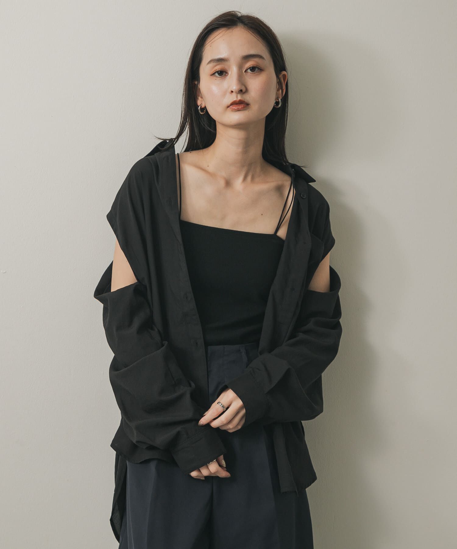 SENSE OF PLACE by URBAN RESEARCH「リネンライクショルダースリットシャツ」|シャツ・ブラウス|