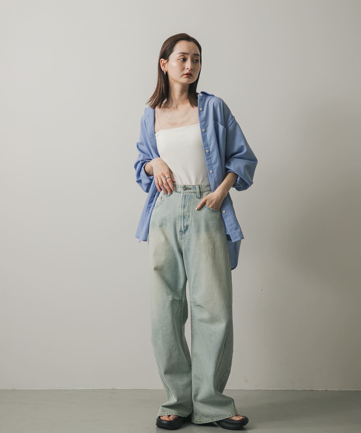 SENSE OF PLACE by URBAN RESEARCH「リネンライクショルダースリットシャツ」|シャツ・ブラウス|