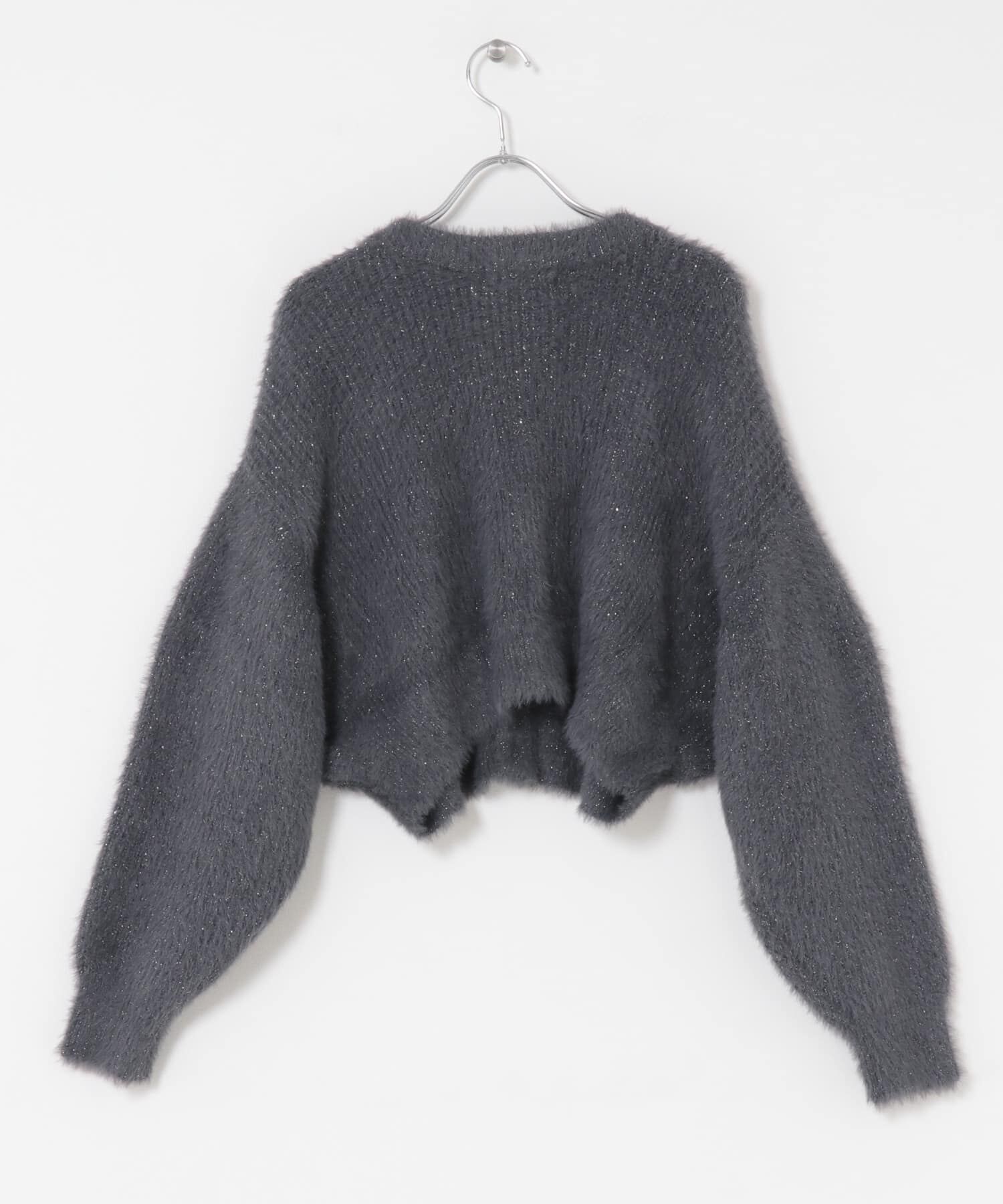 SENSE OF PLACE by URBAN RESEARCH「『一部WEB限定カラー』ラメシャギークロップドカーディガン」|カーディガン|