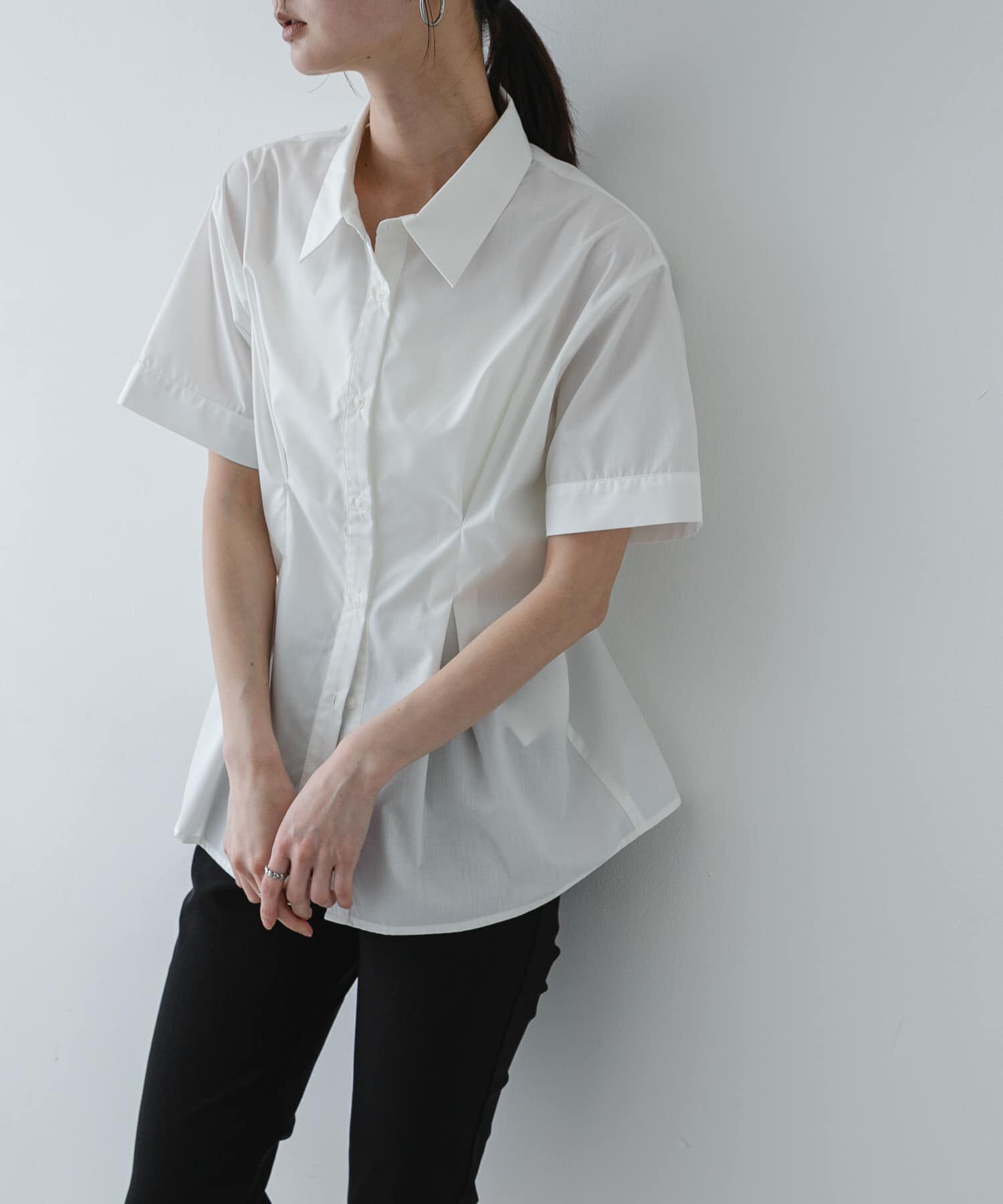 SENSE OF PLACE by URBAN RESEARCH「『イージーケア』ウエストタックハーフスリーブシャツ」|シャツ・ブラウス|