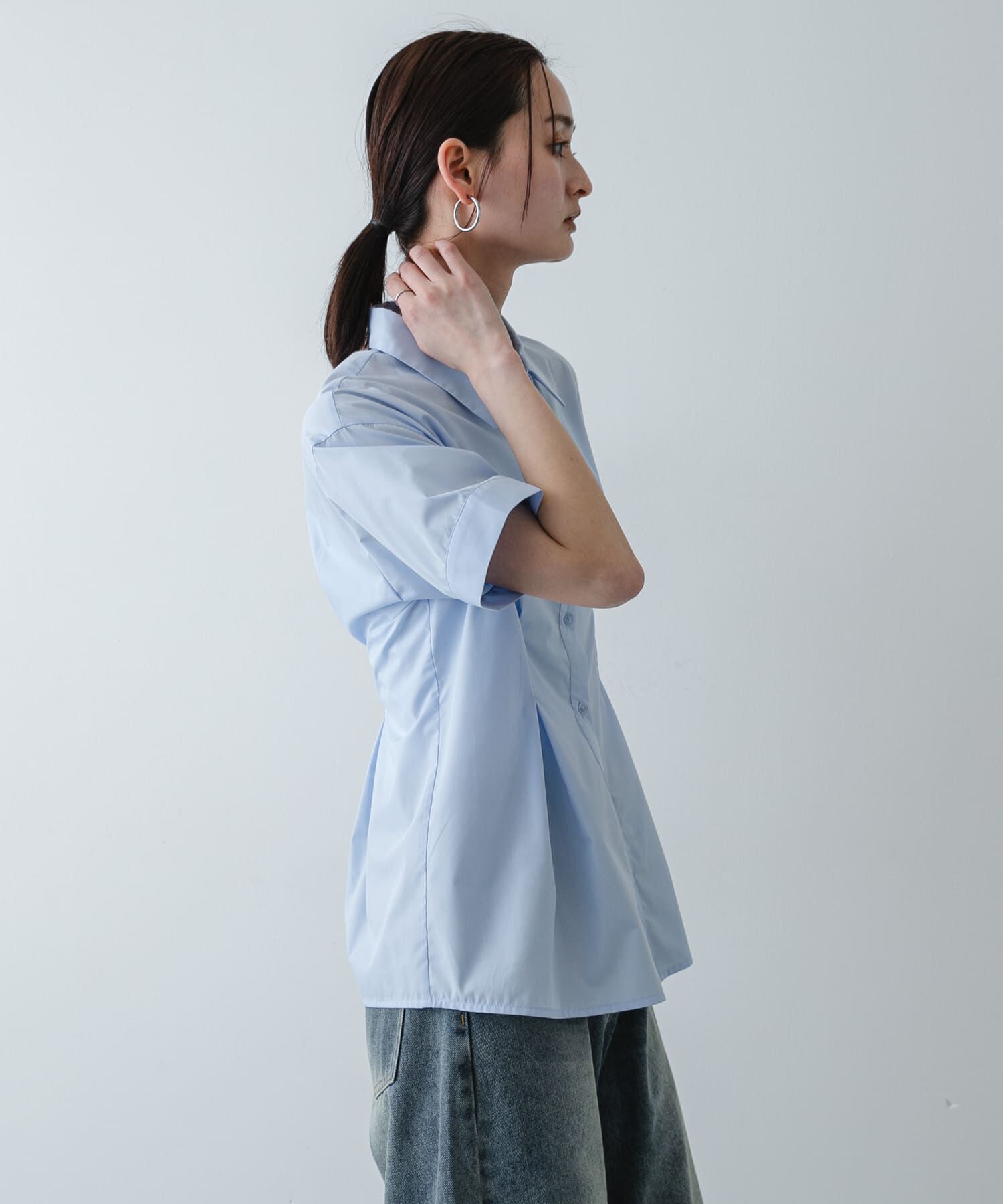 SENSE OF PLACE by URBAN RESEARCH「『イージーケア』ウエストタックハーフスリーブシャツ」|シャツ・ブラウス|