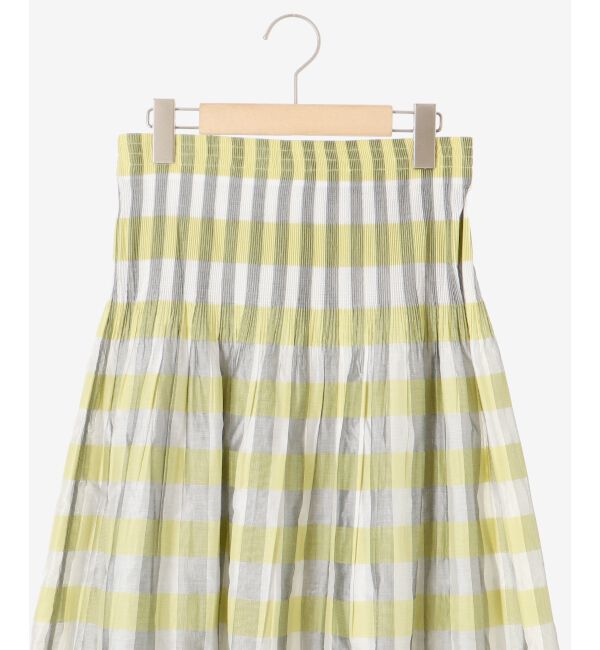 le.coeur blanc「チェック&times;ストライプシャーリングスカート」|スカート|