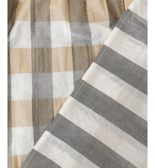 le.coeur blanc「チェック&times;ストライプシャーリングスカート」|スカート|