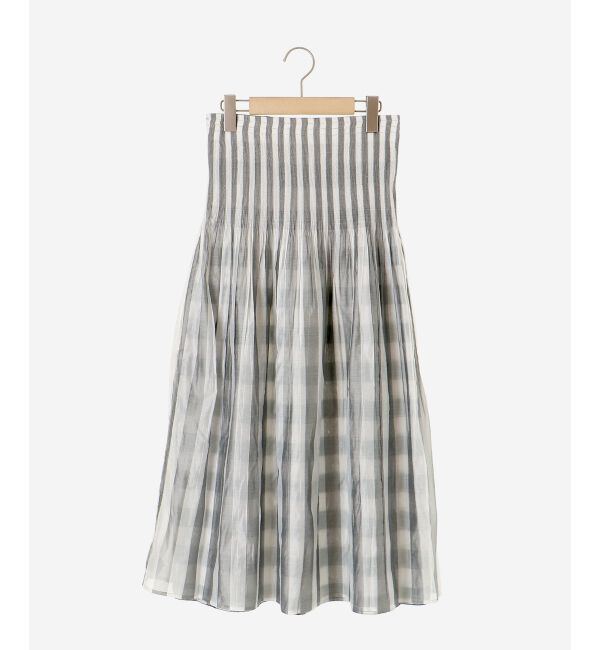 le.coeur blanc「チェック&times;ストライプシャーリングスカート」|スカート|