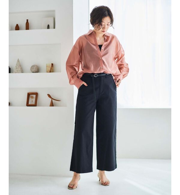 le.coeur blanc「ワイドストレートチノパン」|チノ|