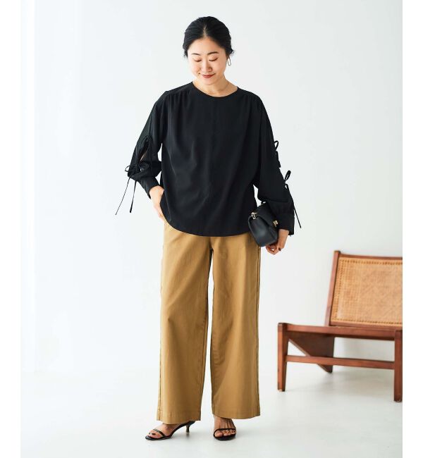 le.coeur blanc「ワイドストレートチノパン」|チノ|