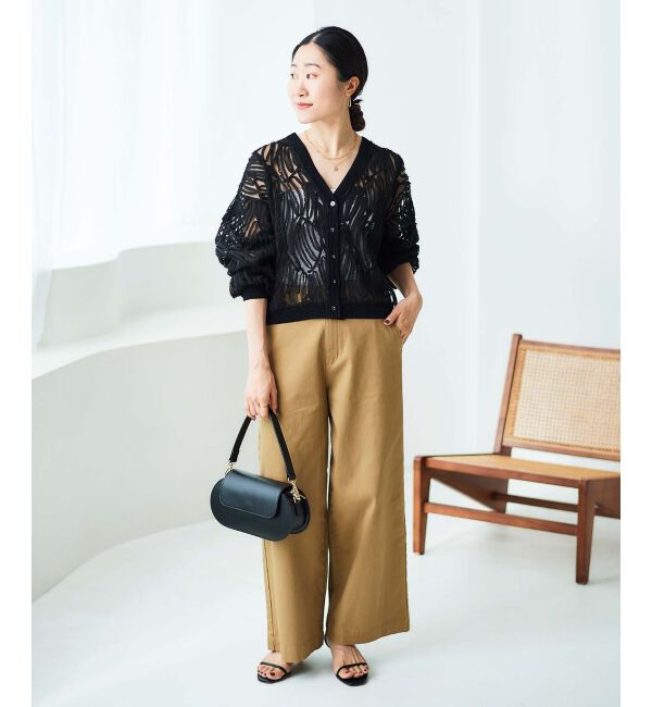 le.coeur blanc「ワイドストレートチノパン」|チノ|