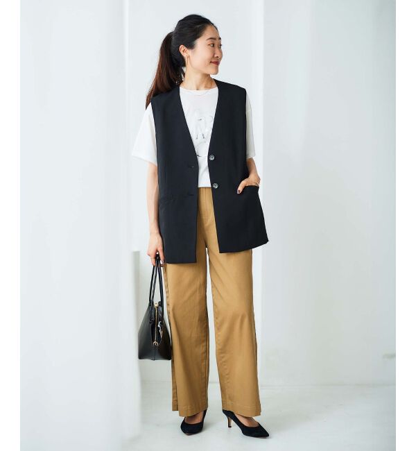 le.coeur blanc「ワイドストレートチノパン」|チノ|