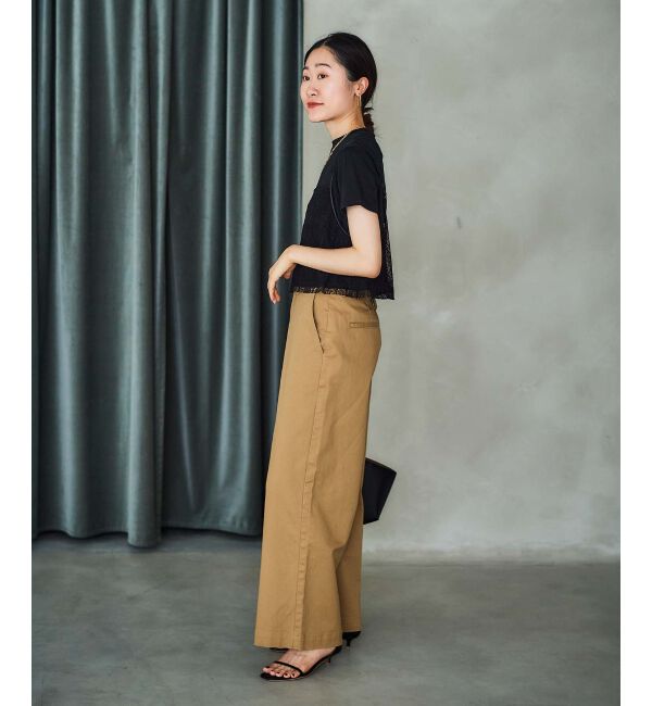 le.coeur blanc「ワイドストレートチノパン」|チノ|