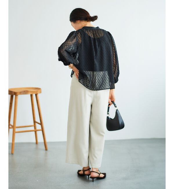 le.coeur blanc「リネンライクワイドクロップドパンツ」|その他|