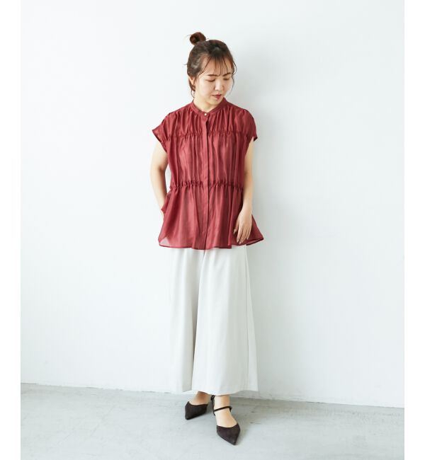 le.coeur blanc「リネンライクワイドクロップドパンツ」|その他|