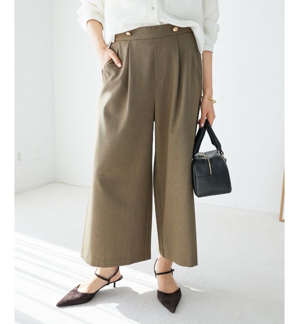 le.coeur blanc「リネンライクワイドクロップドパンツ」|その他|