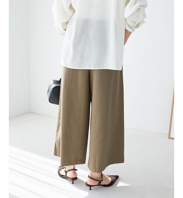 le.coeur blanc「リネンライクワイドクロップドパンツ」|その他|