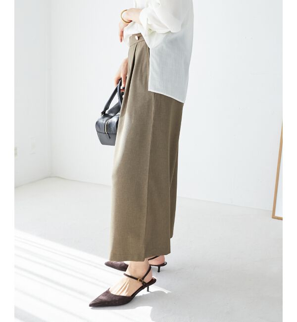 le.coeur blanc「リネンライクワイドクロップドパンツ」|その他|