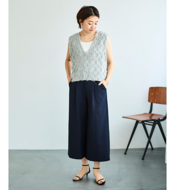 le.coeur blanc「リネンライクワイドクロップドパンツ」|その他|