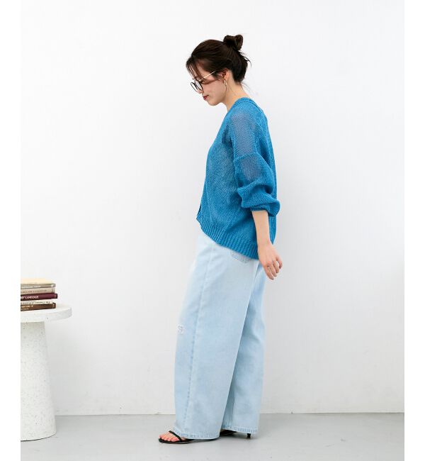  「ペーパーヤーンVネックカーディガン」|カーディガン|