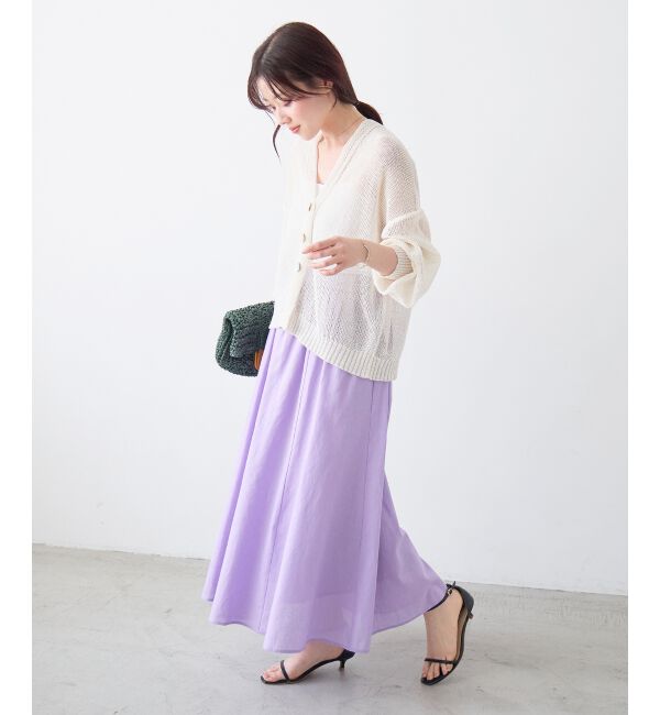  「ペーパーヤーンVネックカーディガン」|カーディガン|