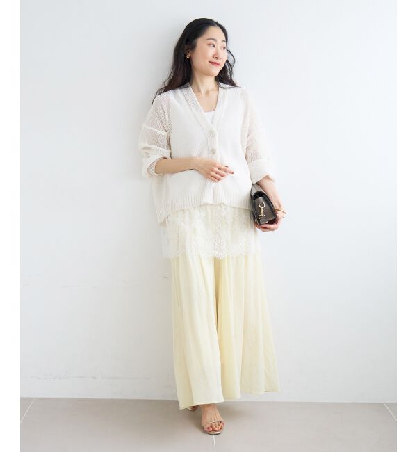  「ペーパーヤーンVネックカーディガン」|カーディガン|