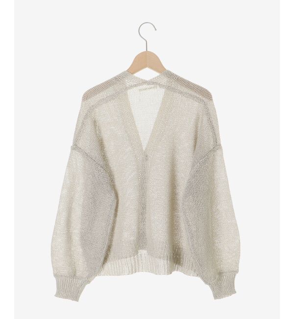  「ペーパーヤーンVネックカーディガン」|カーディガン|
