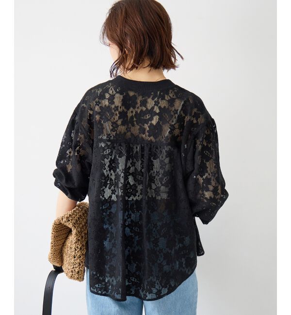  「フラワーメッシュレースカーデ」|カーディガン|