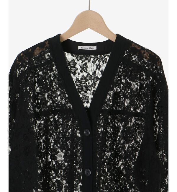  「フラワーメッシュレースカーデ」|カーディガン|