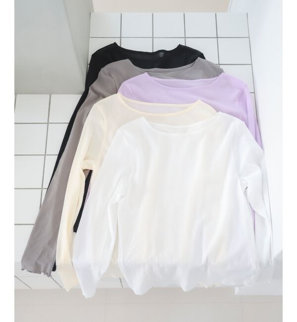  「シアークルーネックプルオーバー」|Tシャツ・カットソー|ホワイト