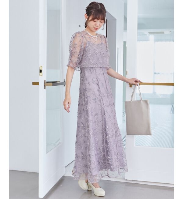  「フラワーエンブロイダリーセットドレス」|ドレス|