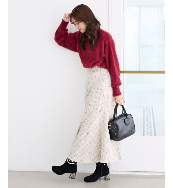  「取り外しパールビジューブーツ」|ショートブーツ|