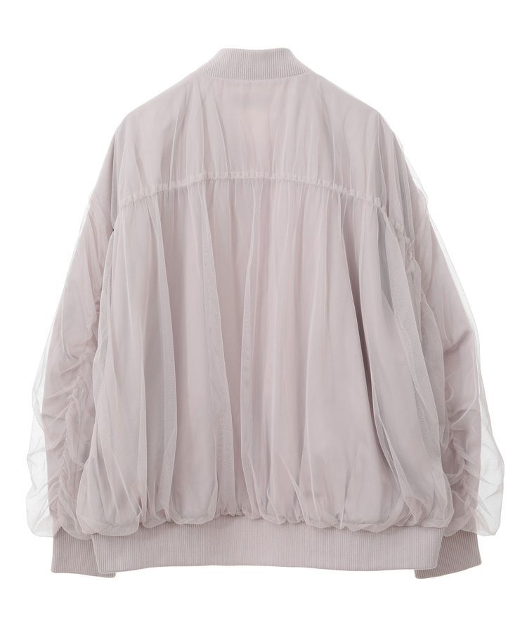 earth music&ecology「チュールレイヤードMA-1」|ブルゾン・スタジャン|