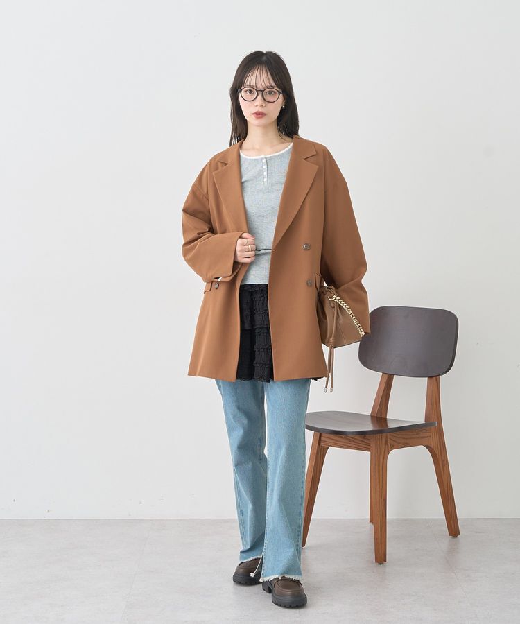 earth music&ecology「カットオフフレアデニムパンツ」|デニム|