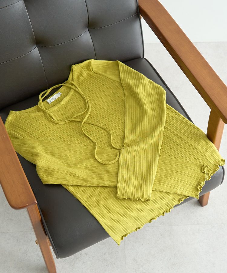 earth music&ecology「チェーンリブホルターネックプルオーバー」|Tシャツ・カットソー|