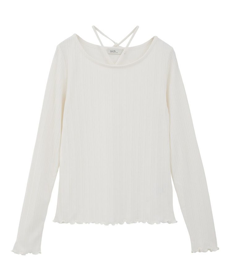 earth music&ecology「チェーンリブホルターネックプルオーバー」|Tシャツ・カットソー|