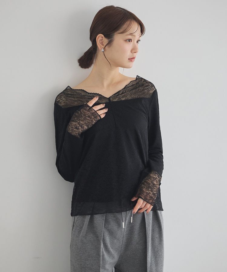 earth music&ecology「あったかフェミニンインナー(2wayネック)」|Tシャツ・カットソー|