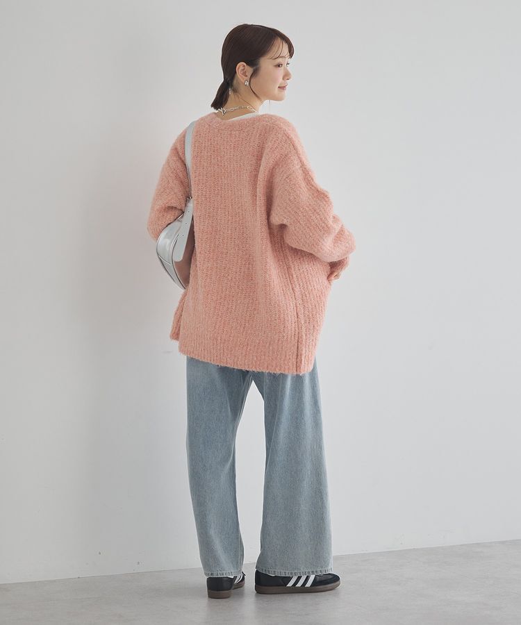 earth music&ecology「MIXカラーブークレカーディガン」|カーディガン|