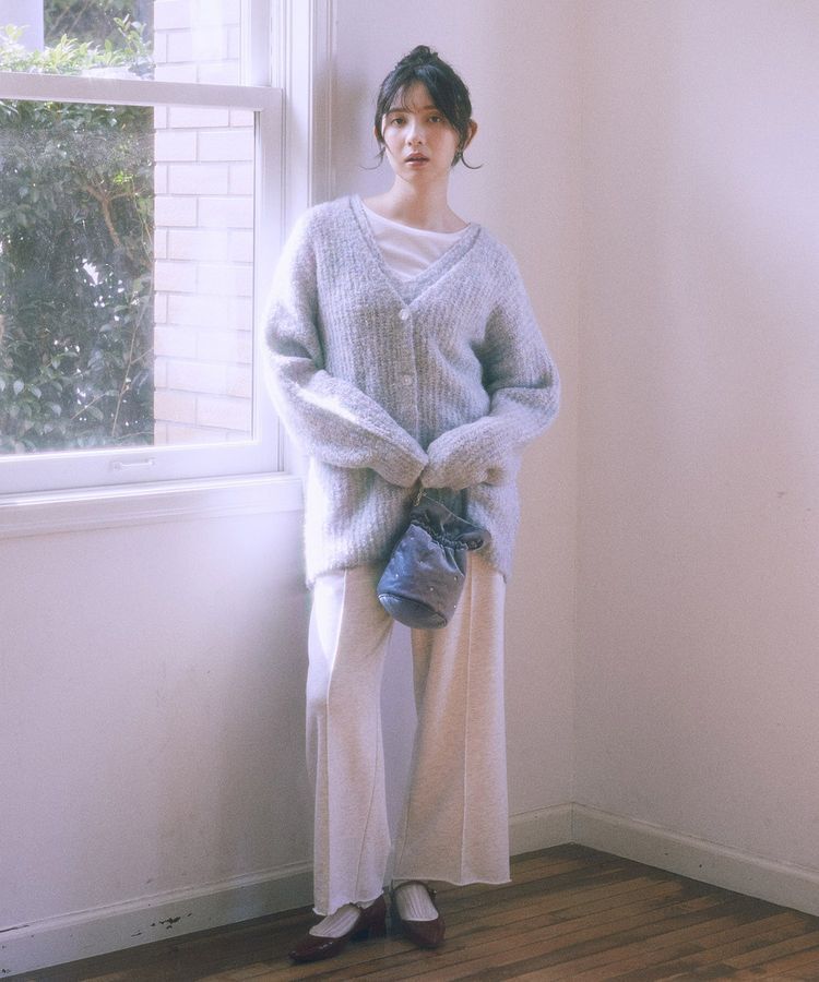 earth music&ecology「MIXカラーブークレカーディガン」|カーディガン|