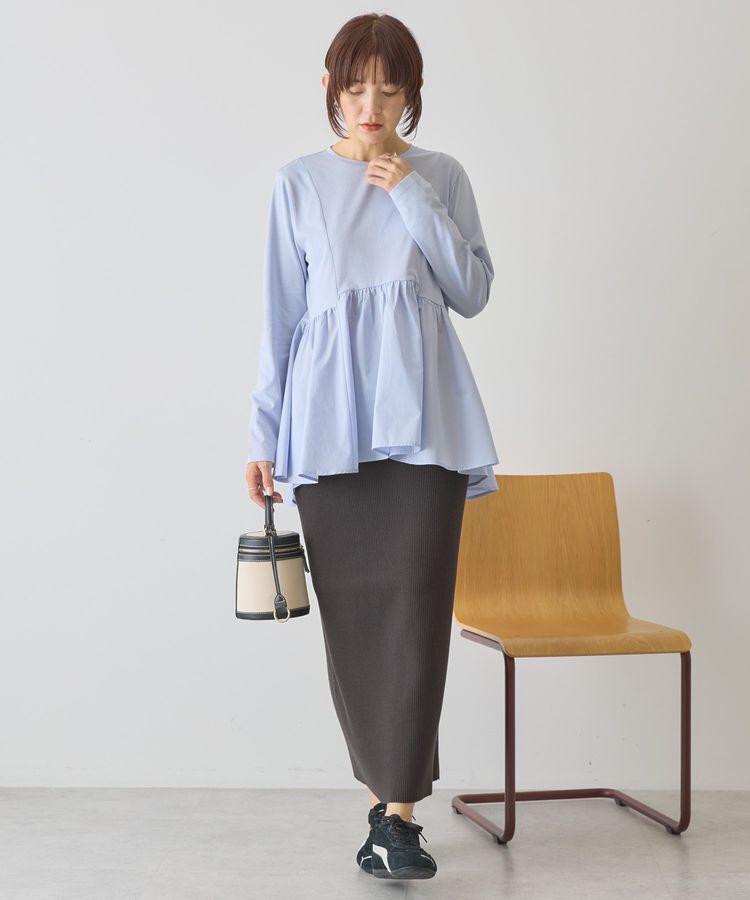 AMERICAN HOLIC「布帛切替ペプラムプルオーバー」|Tシャツ・カットソー|