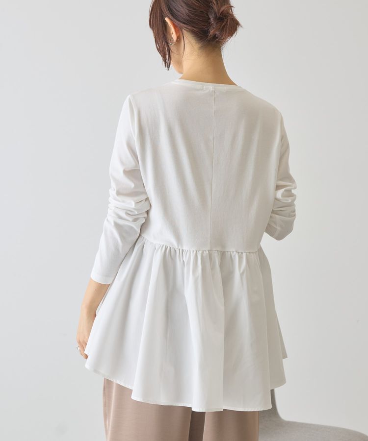 AMERICAN HOLIC「布帛切替ペプラムプルオーバー」|Tシャツ・カットソー|