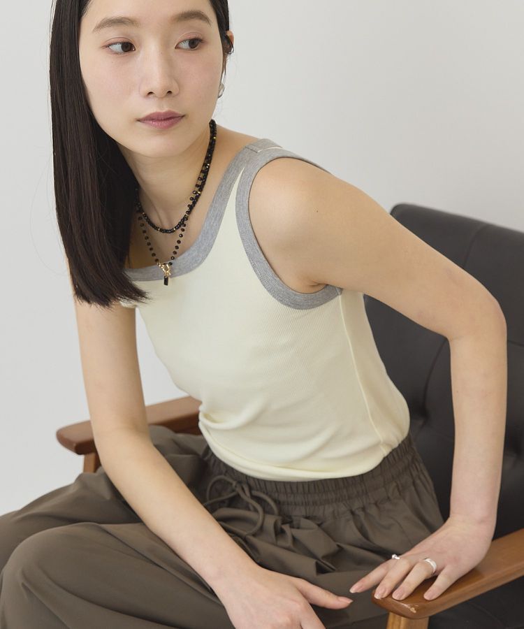 AMERICAN HOLIC「【抗菌防臭】バイカラーテレコタンクトップ」|インナー|