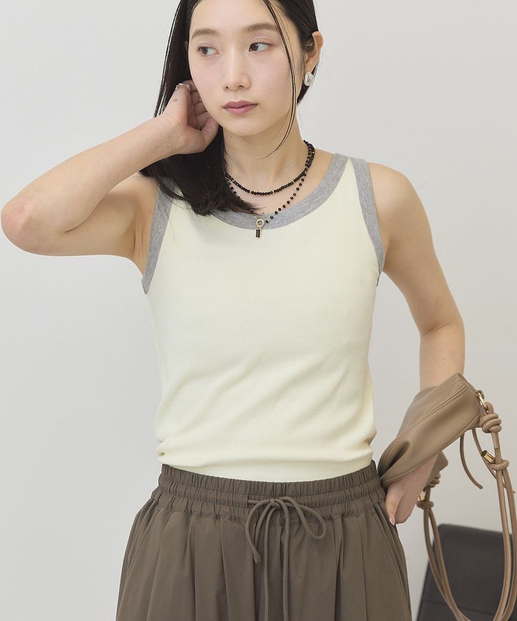 AMERICAN HOLIC「【抗菌防臭】バイカラーテレコタンクトップ」|インナー|