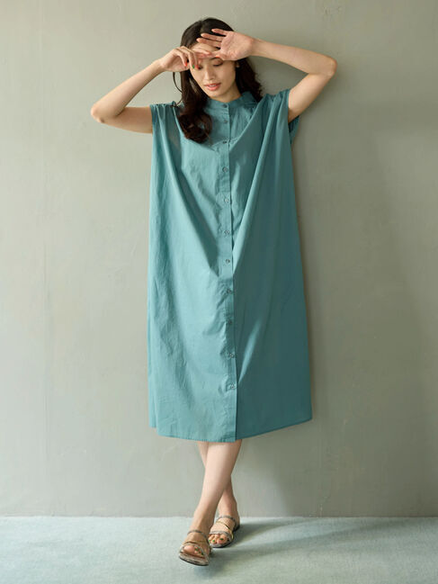 Green Parks「・Petit　Fleur　カラーシャツワンピース」|ワンピース|グリーン