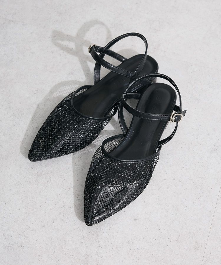 armonia「RUPISポインテットメッシュストラップサンダル」|サンダル|Black