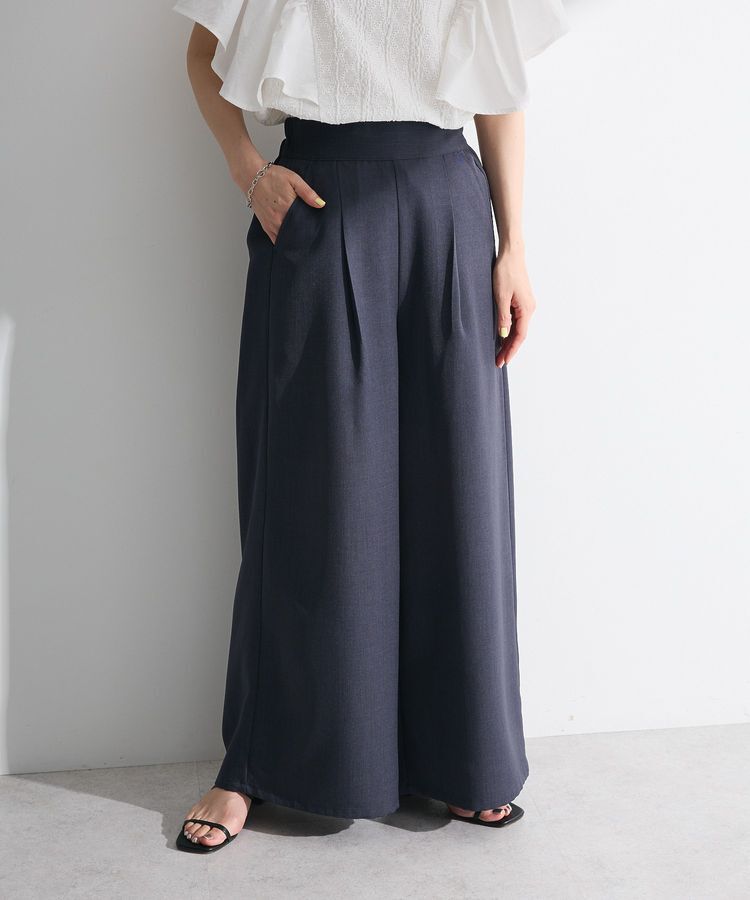 Green Parks「・ELENCARE DUE リネンライクワイドパンツ」|その他|Charcoal Gray