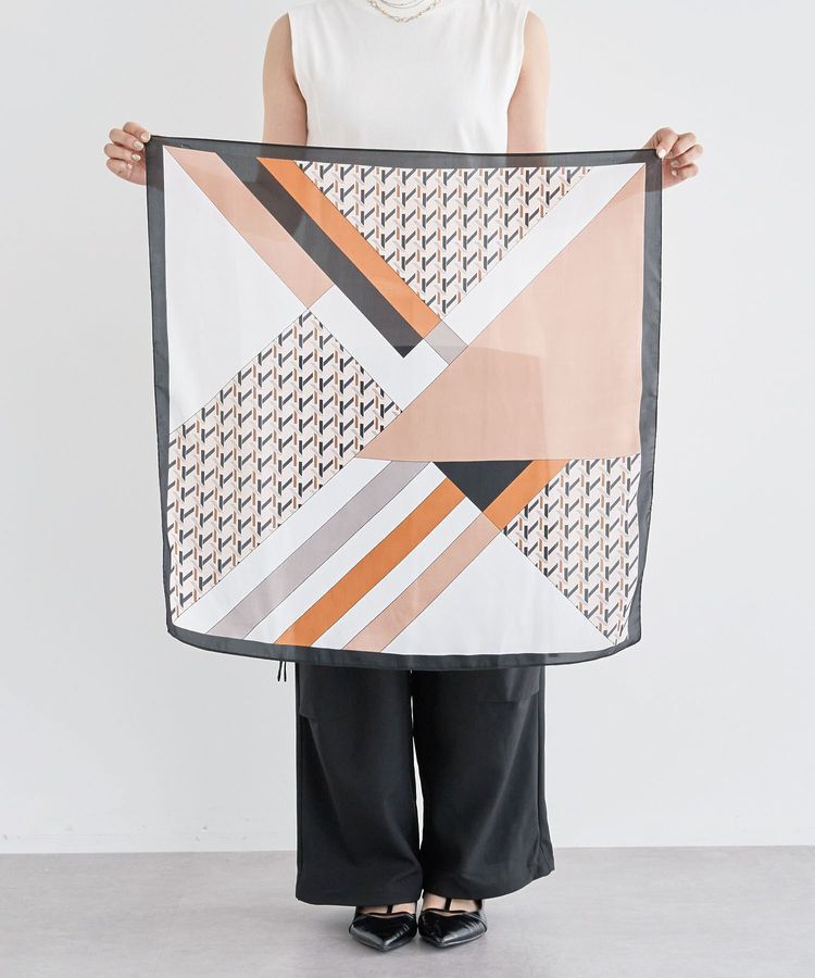 Green Parks「・ジオメトリーパターンスカーフ 70&times;70」|バンダナ・スカーフ|