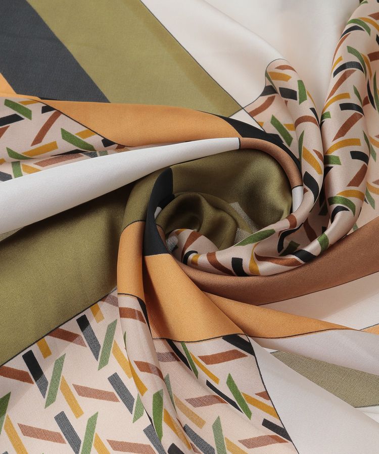 Green Parks「・ジオメトリーパターンスカーフ 70&times;70」|バンダナ・スカーフ|