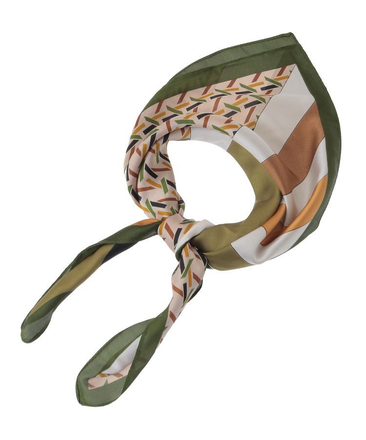 Green Parks「・ジオメトリーパターンスカーフ 70&times;70」|バンダナ・スカーフ|