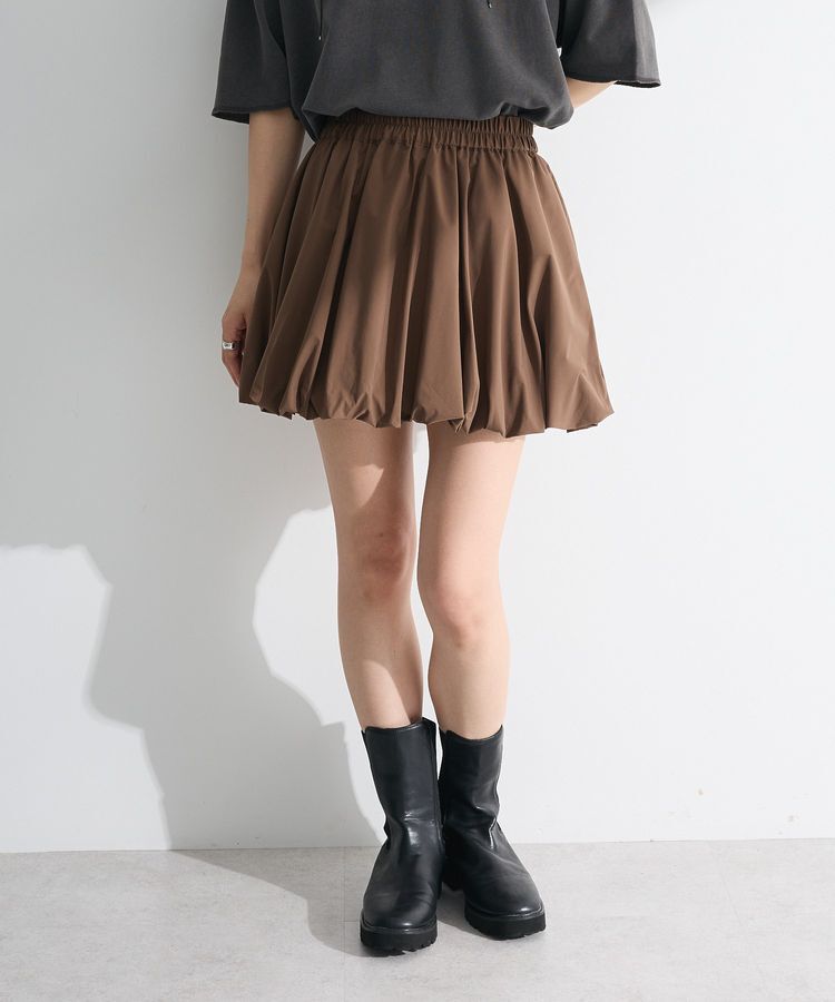 Green Parks「・ELENCARE DUE バルーンミニスカート」|スカート|Brown