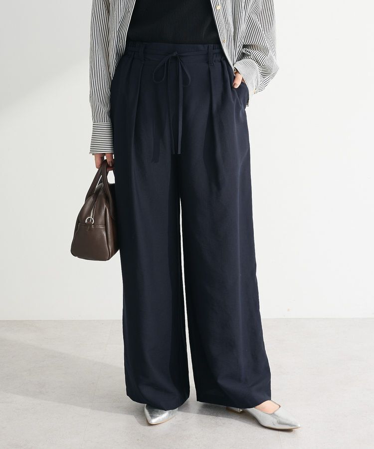 Green Parks「共ベルト付きツイルカラーパンツ」|その他|Dark Navy